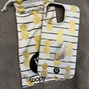 Loopy Case Pineapple Phone Case - White Yellow fits the iphone 14 pro max LEFTY